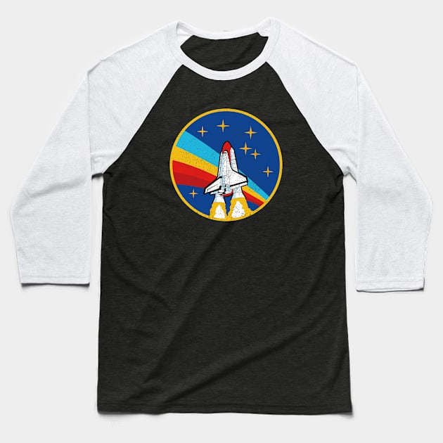 NASA Space Shuttle Launch Baseball T-Shirt by kaeru